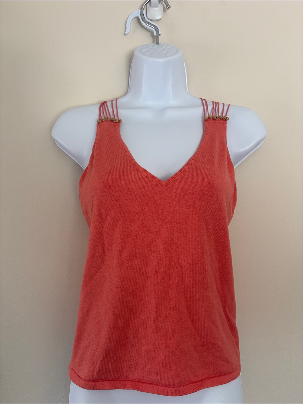 New York & Company Coral Multi-Strap V-Neck Camisole Top